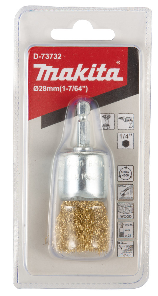 Otas veida metāla sukas (ar misiņa pārklājumu) 28mm, 1/4", D-73732 MAKITA