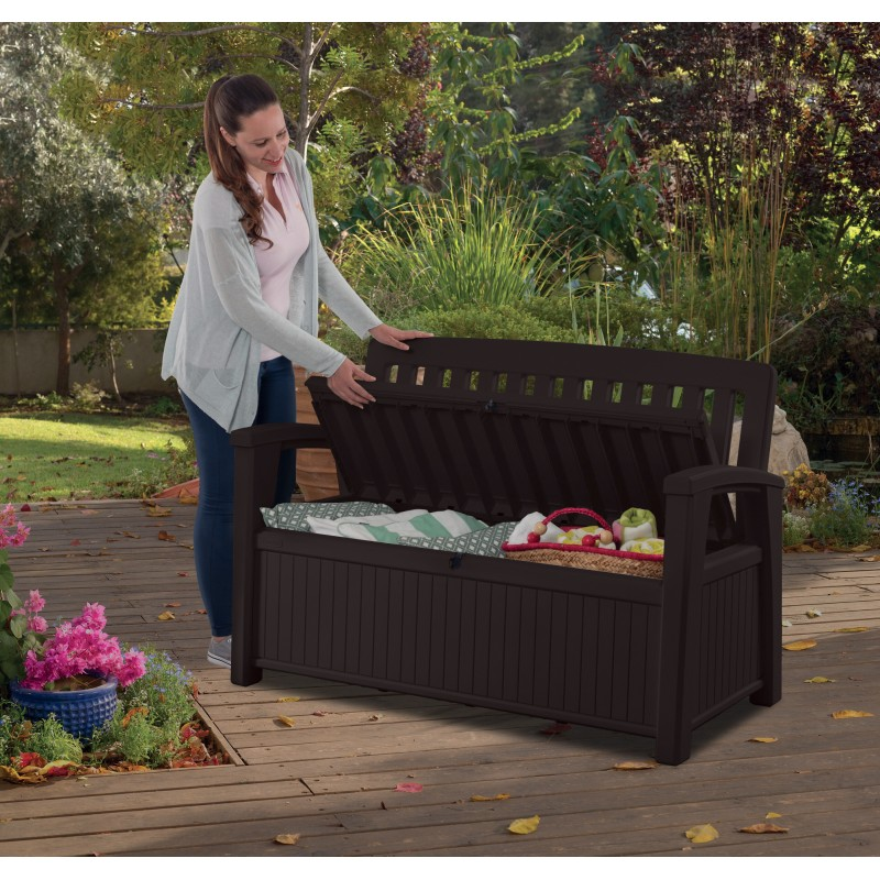 Uzglabāšanas sols Patio Storage Bench 227L brūns