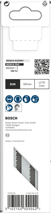 3 figūrzāģa asmeņi T 718 BF Bimet., Figūrzāģiem PRO METAL SANDWICH T718BF FIGŪRZĀĢA ASMENS, 2608636335, BOSCH