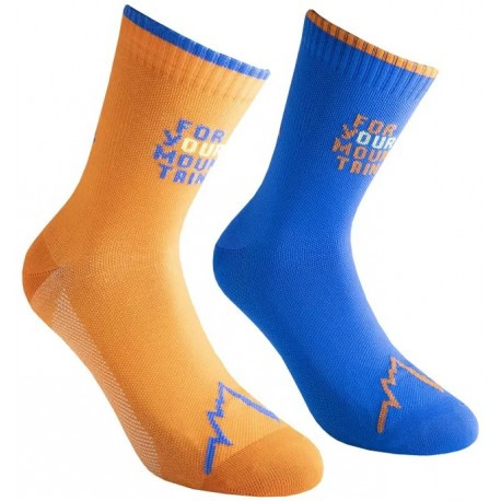 Zeķes FOR YOUR MOUNTAIN Socks, izmērs: M, Black/Neon, 8020647053933 LA SPORTIVA