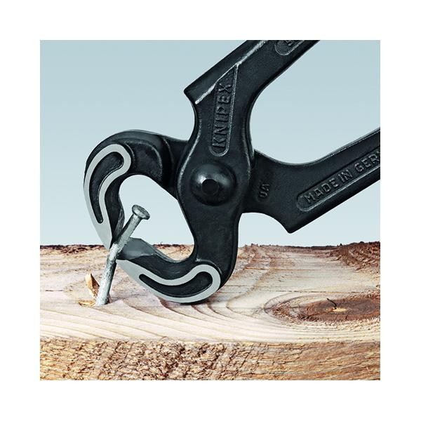 CARPENTERS' PINCERS BLACK ATRAMENTIZED, HEAD POLISHED, HANDLES PLASTIC COATED, 5001225SB KNIPEX