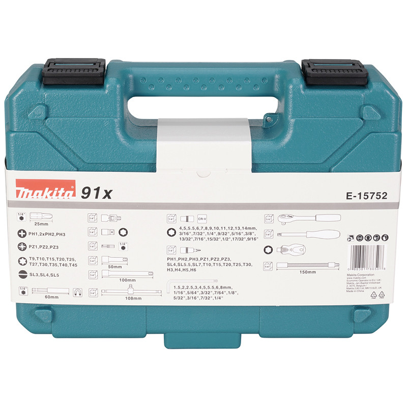 Tarvikute komplekt 91 tk. E-15752 MAKITA