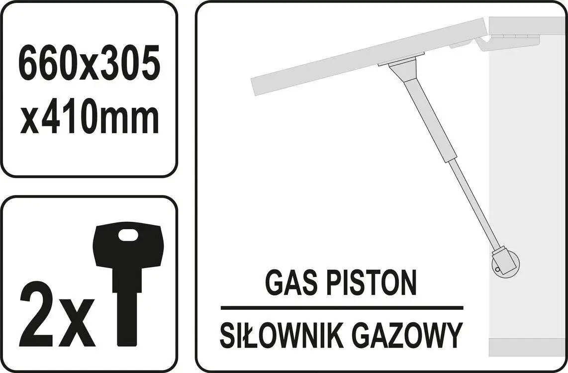 Dirbtuvių sieninė spinta 660x305x410mm YT-08935 YATO