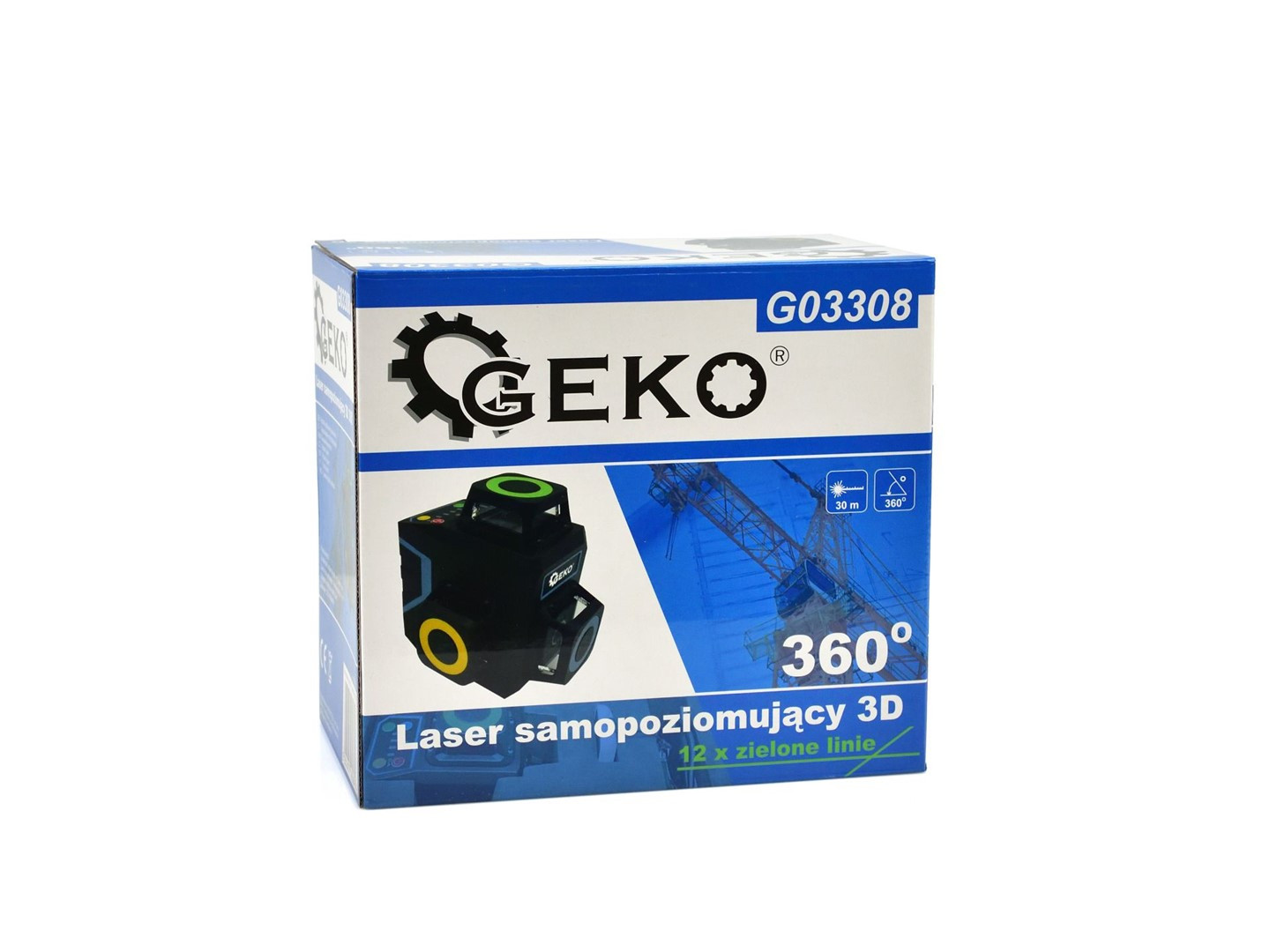 Isetasanduv 3D roheline lasernivoo 12 rida, G03308, GEKO