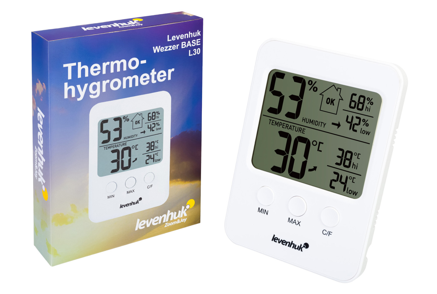 Termohigrometrs Wezzer BASE L30 78886 LEVENHUK