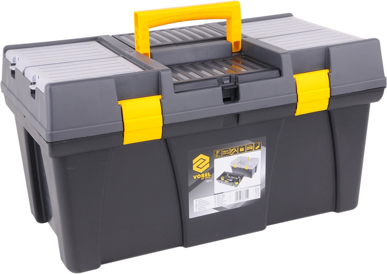 PLASTIC TOOL BOX PR-26" 78815 VOREL