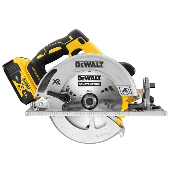 DEWALT 18V akumuliatorinis diskinis pjūklas 184mm TSTAK