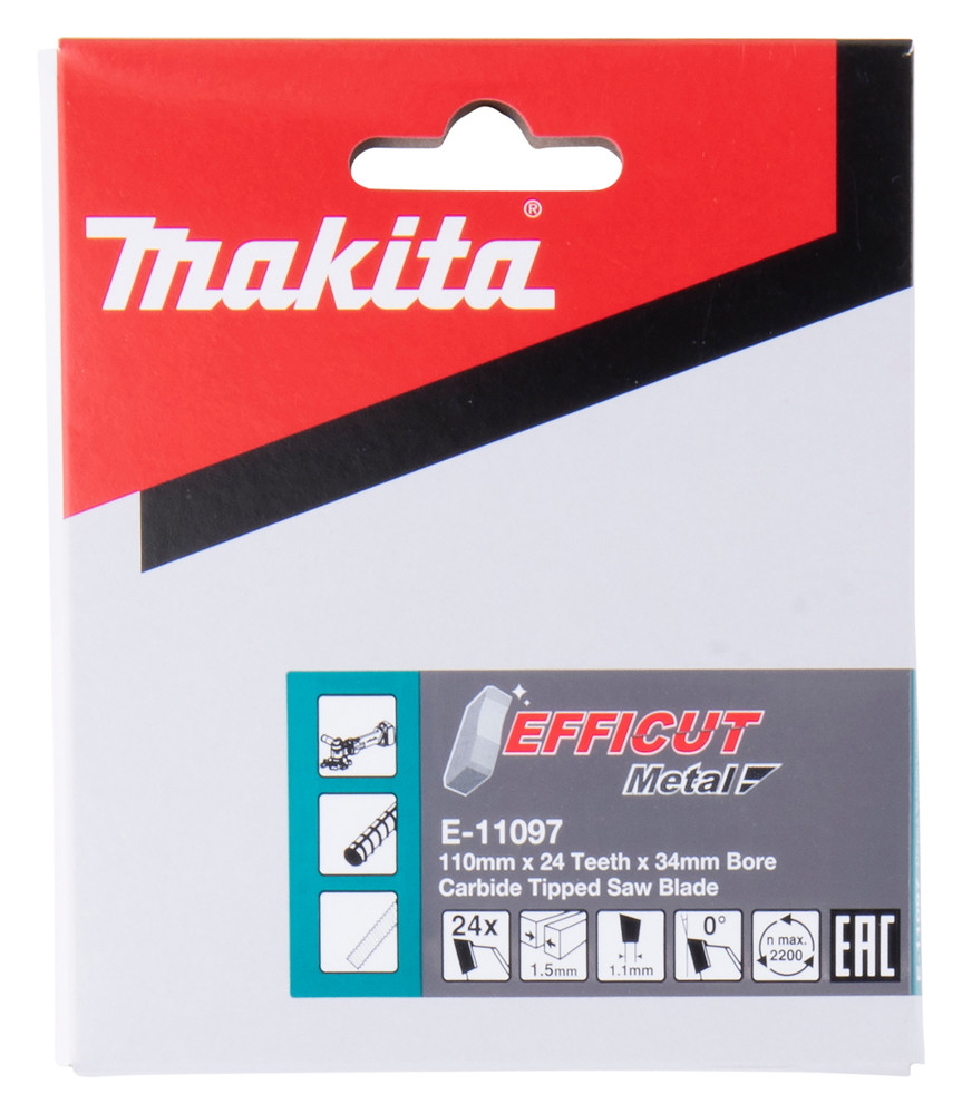 Zāģripa 110x34MM, Z-24, EFFICUT METAL, E-11097 MAKITA