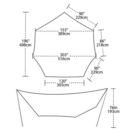 Tents DEEP CREEK Tarp Large, 0841487144005 Big Agnes