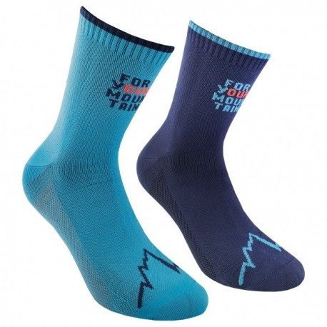 Zeķes FOR YOUR MOUNTAIN Socks, izmērs: M, Black/Neon, 8020647053933 LA SPORTIVA