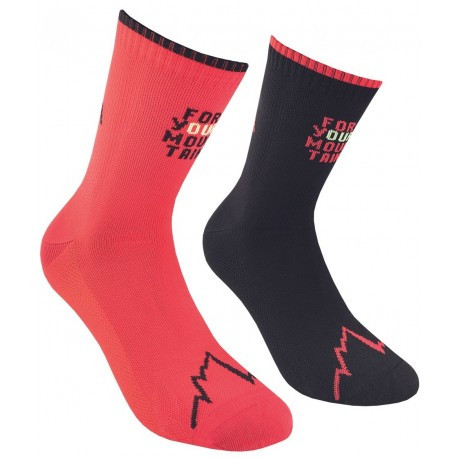 Zeķes FOR YOUR MOUNTAIN Socks, izmērs: L, Black/Neon, 8020647053940 LA SPORTIVA