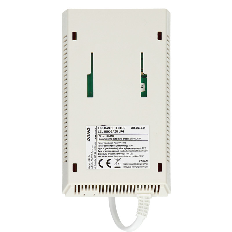 Gāzes noplūdes detektors LPG 230V AC OR-DC-631 ORNO