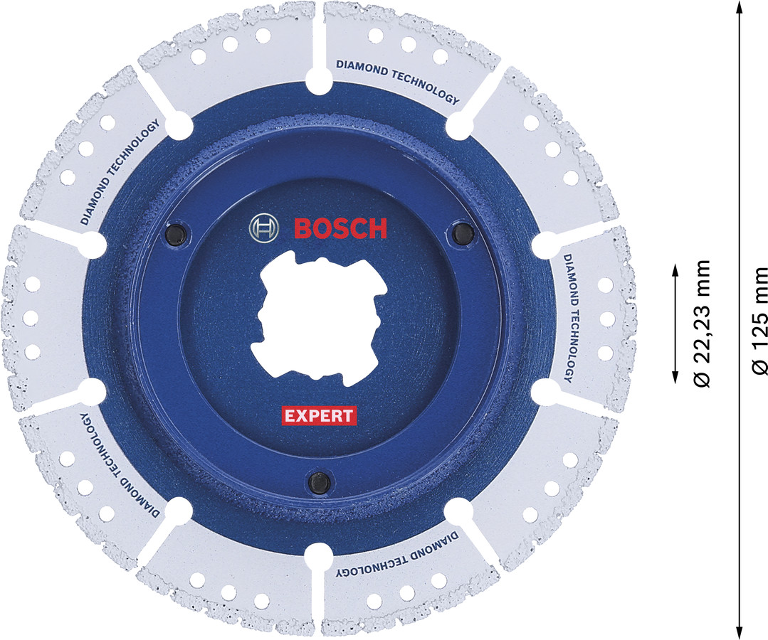 Dimanta cauruļu griešanas disks leņķa slīpmašīnām, ilgmūžīgs, 125 mm, 2608901391, BOSCH