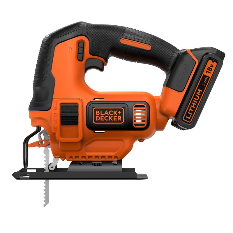 Tikksaag 18 V ja 2,5 A aku ja 1 A laadija BDCJS18E1-QW BLACK DECKER