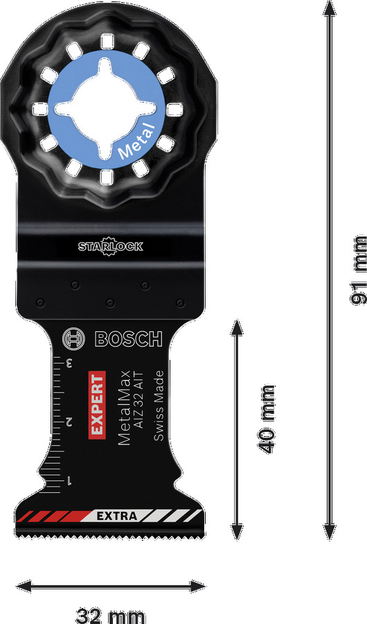 Starlock AIZ32AIT 1 gab., Svārstību daudzfunkcionālajiem darbarīkiem EXPERT AIZ 32 AIT METALMAX GREMDZĀĢĒŠANAS ASMENS, 2608900014, BOSCH