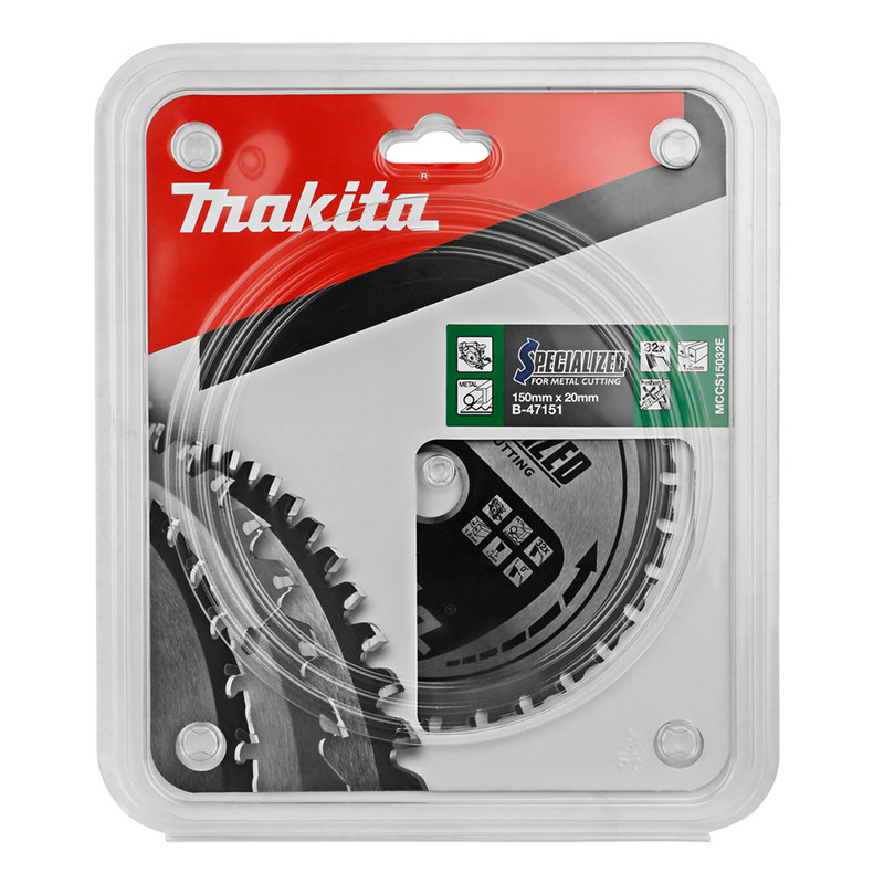 Saeketas metallile 150x1,5x20mm, 0°, T32, TCT SPECIALIZED B-47151 MAKITA