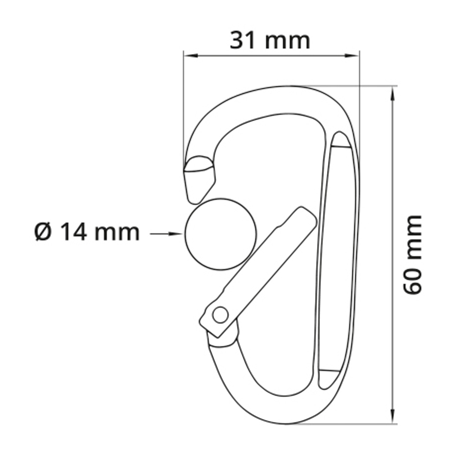 Accessory Carabiner, R562189, 562189 Origin Outdoors