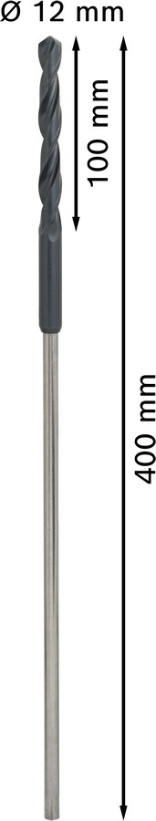 Urbis instal. un veidņiem 12,0x400,0 mm,1.gab., Urbjmašīnām/skrūvgriežiem, perforatora urbjiem PRO WOOD HSS INSTALĀCIJAS URBIS, 2608596337, BOSCH