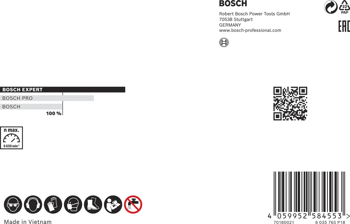 Dimanta cauruļu griešanas disks lieliem leņķa slīpmašīnām, ilgmūžīgs, 230 mm, 22.23 mm urbums, 2608901392, BOSCH