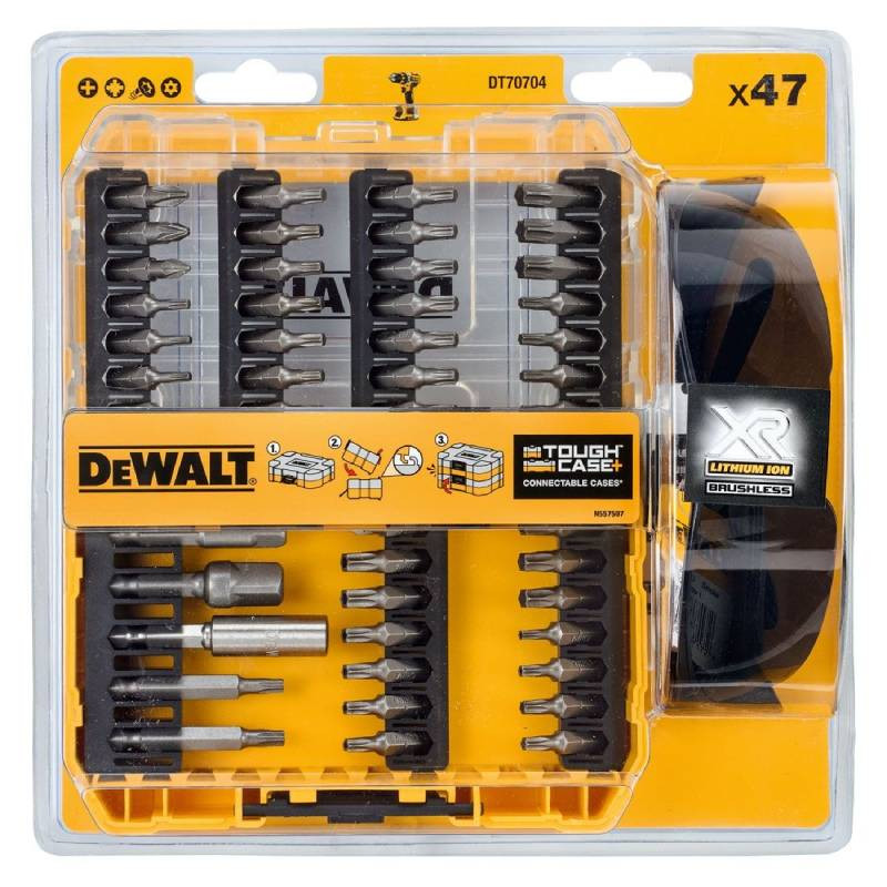 Antgalių rinkinys 47 vnt. DT70704-QZ DEWALT