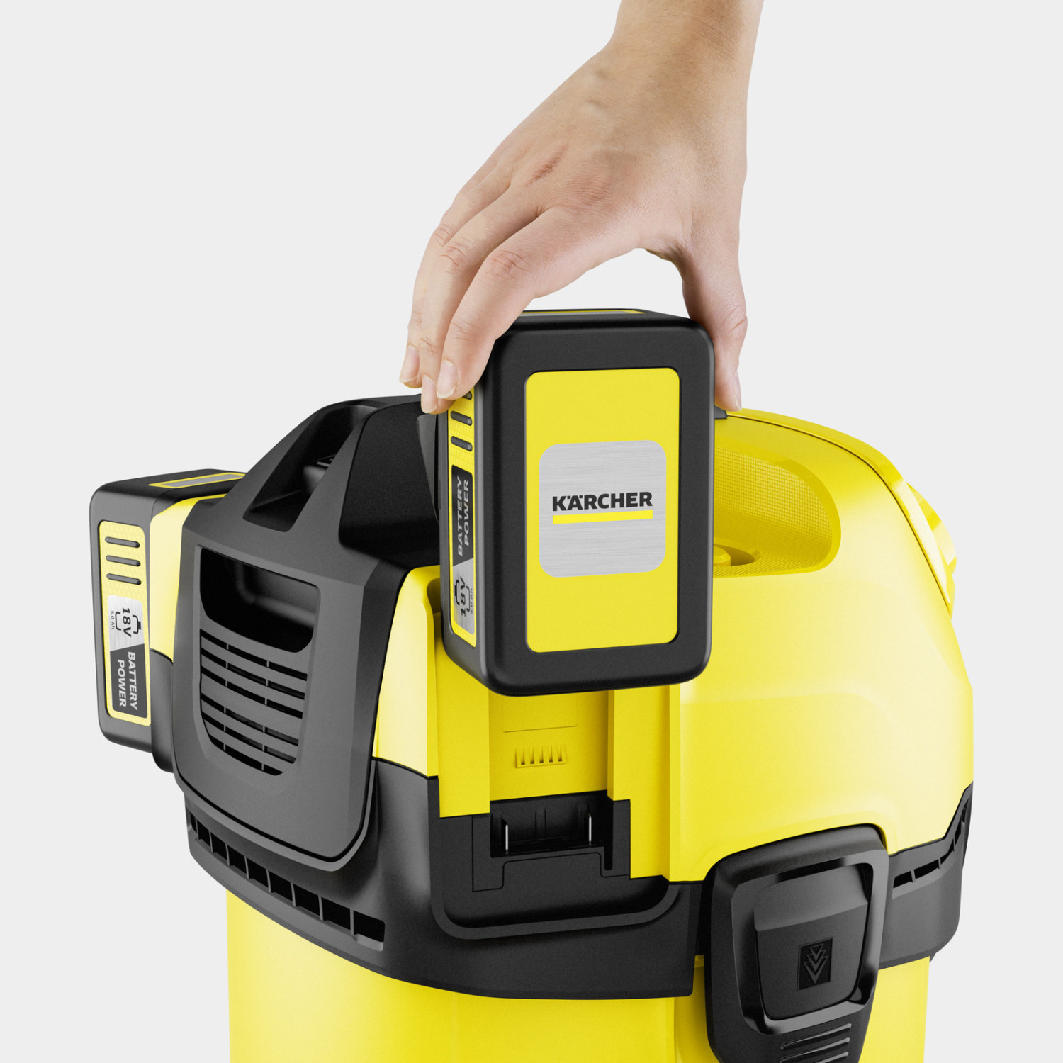 AKUMULATORA PUTEKĻSŪCĒJS SLAPJAI UN SAUSAI UZKOPŠANAI WD 4-18 DUAL V-20/22 1.628-600.0 KARCHER