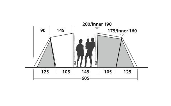 Палатка Huntsville Twin 600 6 мест, 120409, EASY CAMP