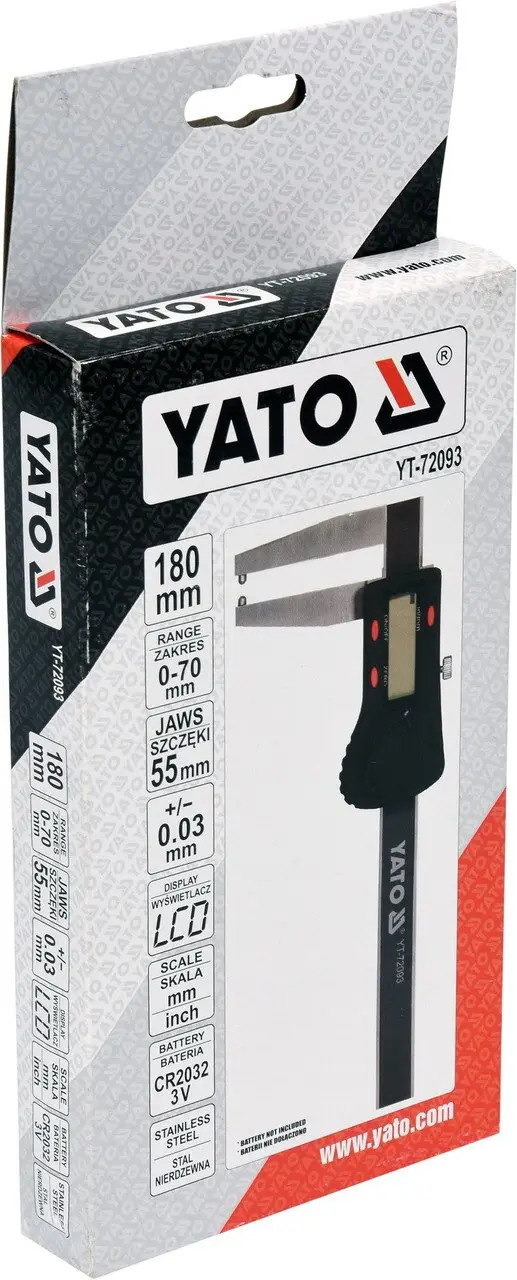Skaitmeninis slankmatis 180mm YT-72093 YATO