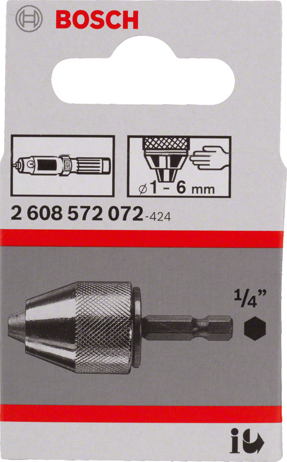 Urbjmašīnām/skrūvgriežiem, triecienurbjmašīnām/triecienskrūvgriežiem BEZATSLĒGAS URBJPATRONA, 2608572072 BOSCH