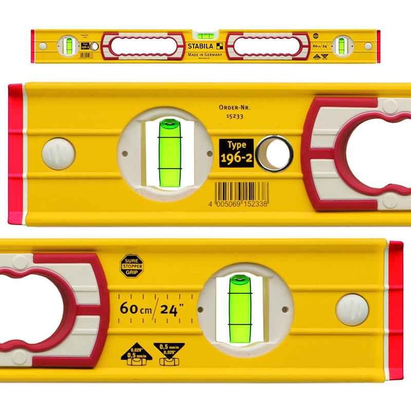 Līmeņrādis 196-2 sērijas, 80 cm 15234&STAB Stabila