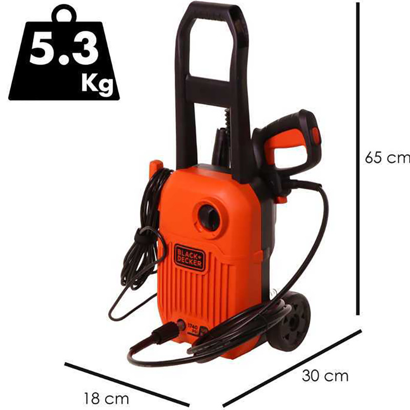 Мойка высокого давления 1650Вт, BEPW1650, 120бар, BEPW1650-QS BLACK DECKER