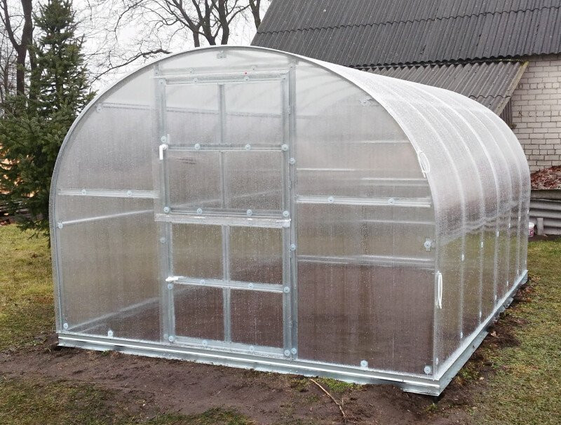 Siltumnīca KLASIKA STANDART 20 - 2,5 x 8m - 6mm polikarbonāta 4779037490202 KLASIKA GREENHOUSE