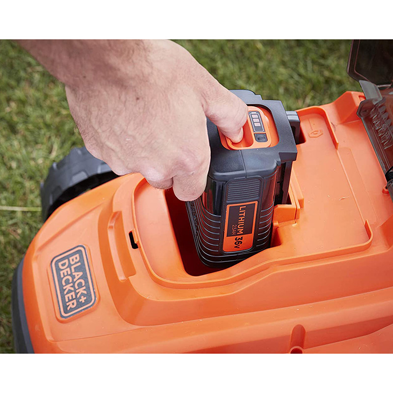 Аккумуляторная газонокосилка, 33см, 2x36В, 25-65мм, BCMW3336L2-QW BLACK DECKER