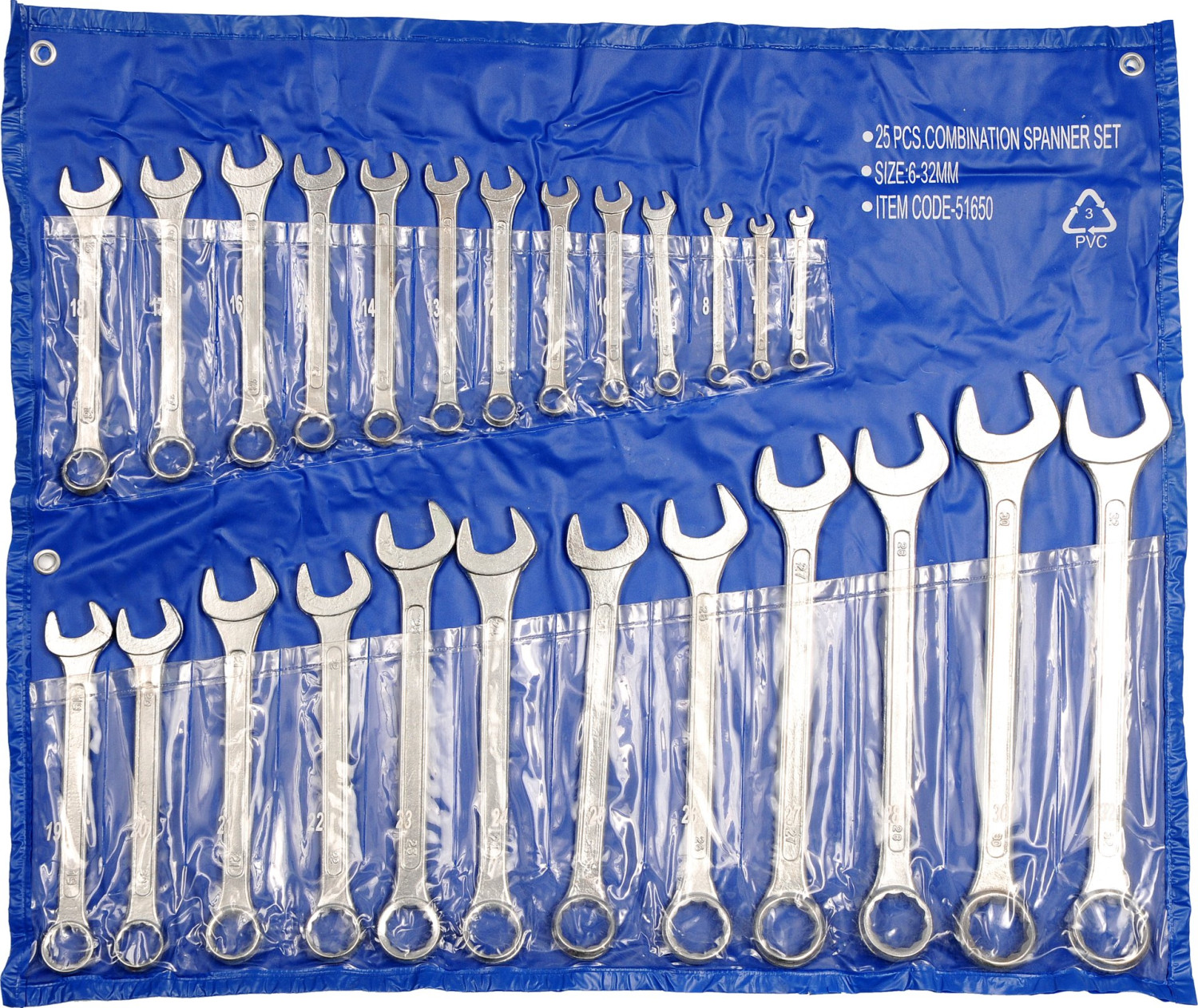 COMBINATION SPANNER SET 6-32MM 25PCS 51650 TOYA