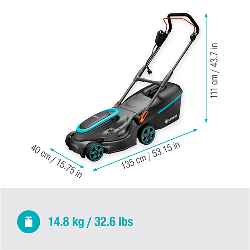 Elektriskais zāles pļāvējs PowerMax 37/1800 G2, 1,800W, 14637-20 GARDENA