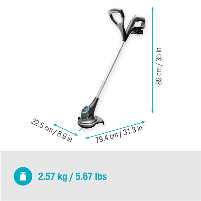 Akumulatora trimmeris SmallCut 23/18V P4A, 18V, 2Ah, 14702-20 GARDENA