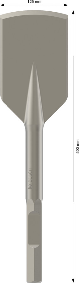 Asfalta kalts, 500x125 1 1/8 turētājs, Smalcinātājiem PRO HEX 28 ASFALTA KALTS, 1618601011, BOSCH