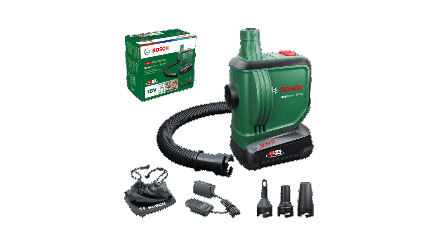 Akumulatora gaisa tilpuma pumpis EasyInflate 18V-500, 0603947201 BOSCH