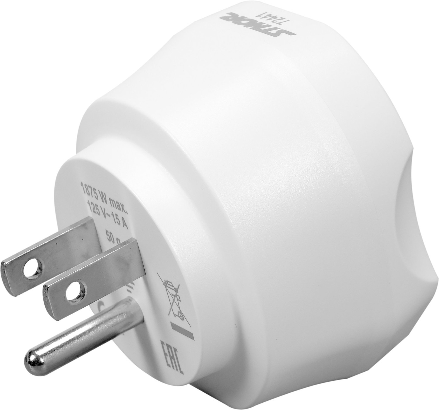 TRAVEL ADAPTER EUROPE TO USA 72441 STHOR