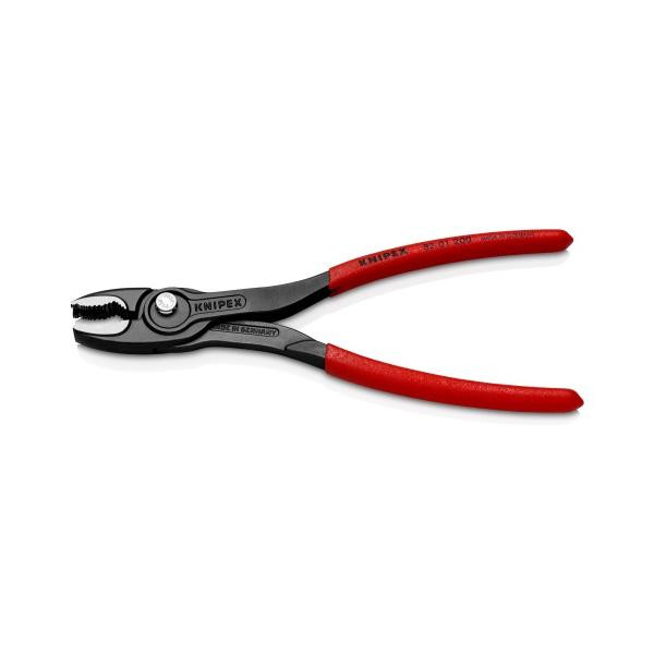 TWINGRIP SLIP JOINT PLIERS WITH NON-SLIP PLASTIC COATING BLACK ATRAMENTIZED, 8201200SB KNIPEX