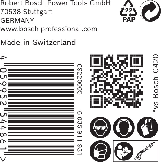 Ekspertu C470 slīpēšanas diski, ātra krāsas un koka slīpēšana, 225 mm, 80 graudi, 2608901148, BOSCH