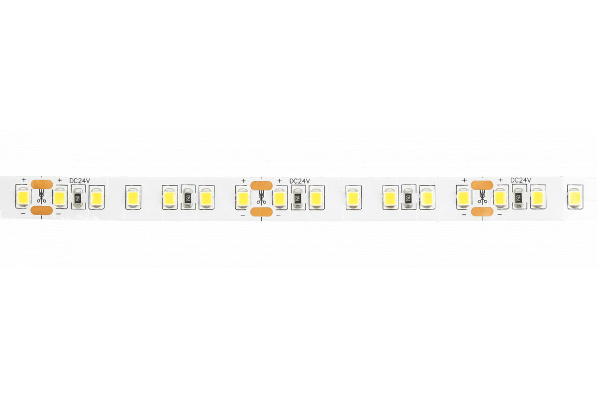 LED juostelė 24V 2835, 600 LED, 15.6W/M, 1350lm/M, 24V, 120LED/M, 4000K Neutral White, IP20, 5cm LD-2835-24V-600-20-NE4 GTV