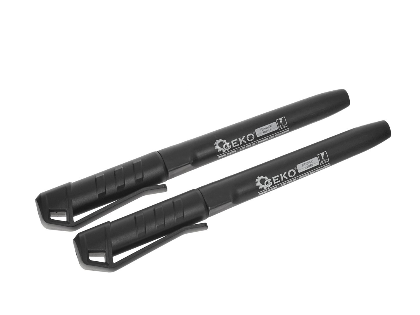 2pcs black permanent marker set G29023 GEKO