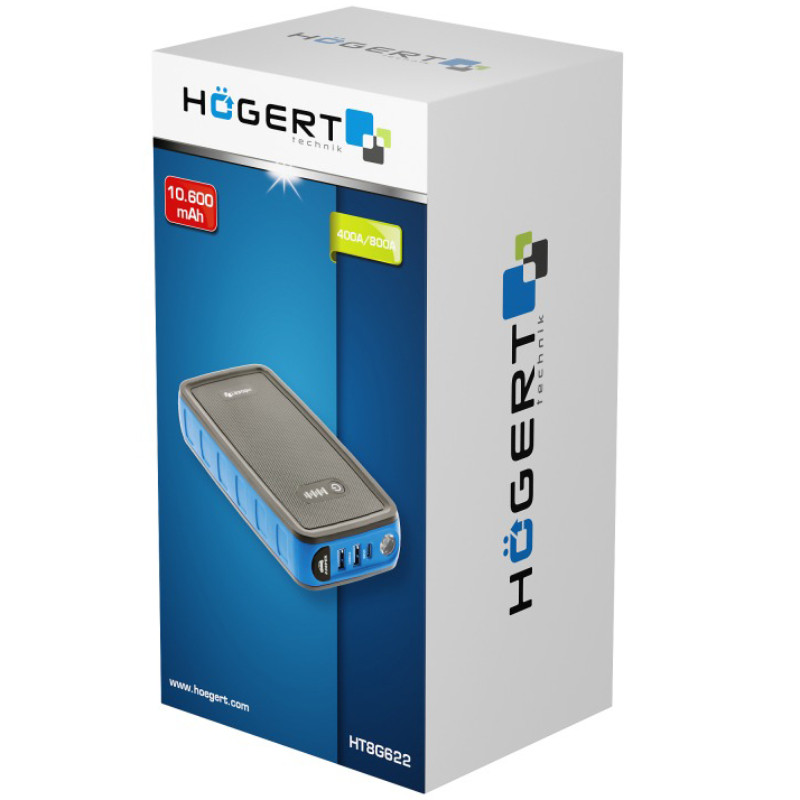 Автомобильный стартер Powerbank, 400-800А, 10,6Ач, 6В/12В, HT8G622, HOGERT