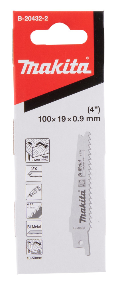 Tiigersaetera BiM 100x0,9mm (6tpi) 5 tk., Puit, Puit naeltega