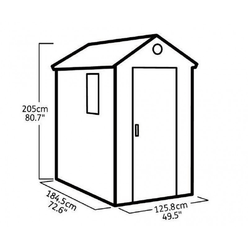 Sodo namelis „Darwin 4x6 grey“, 29209417939, KETER