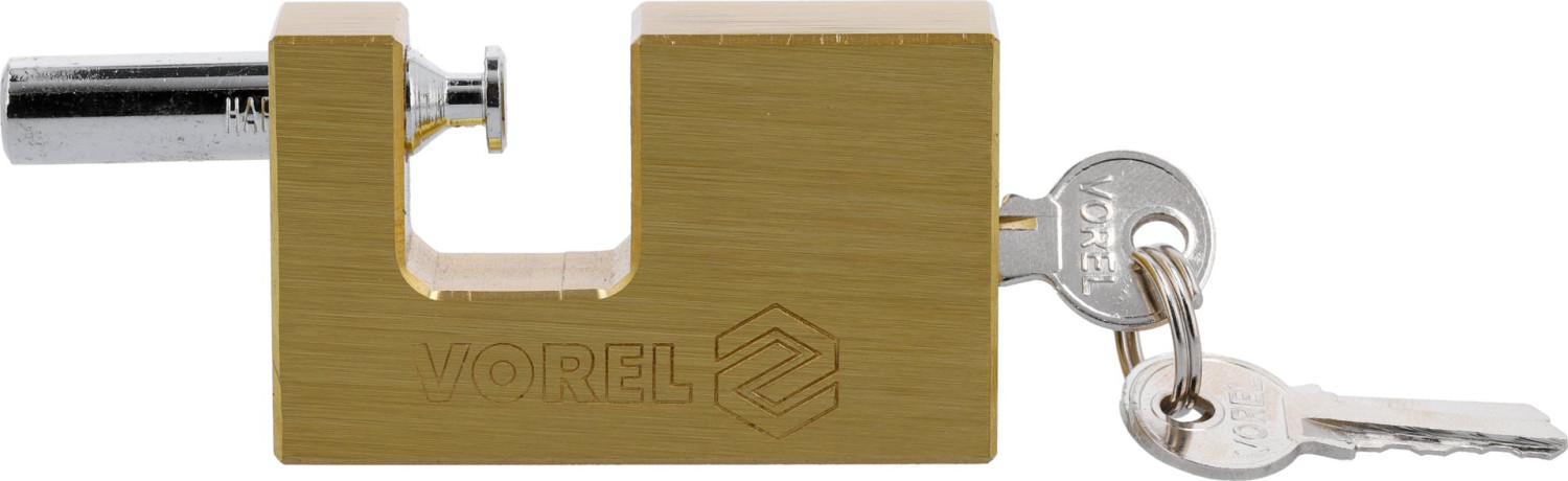 RECTANGULAR BRASS PADLOCK 65MM 77211 VOREL