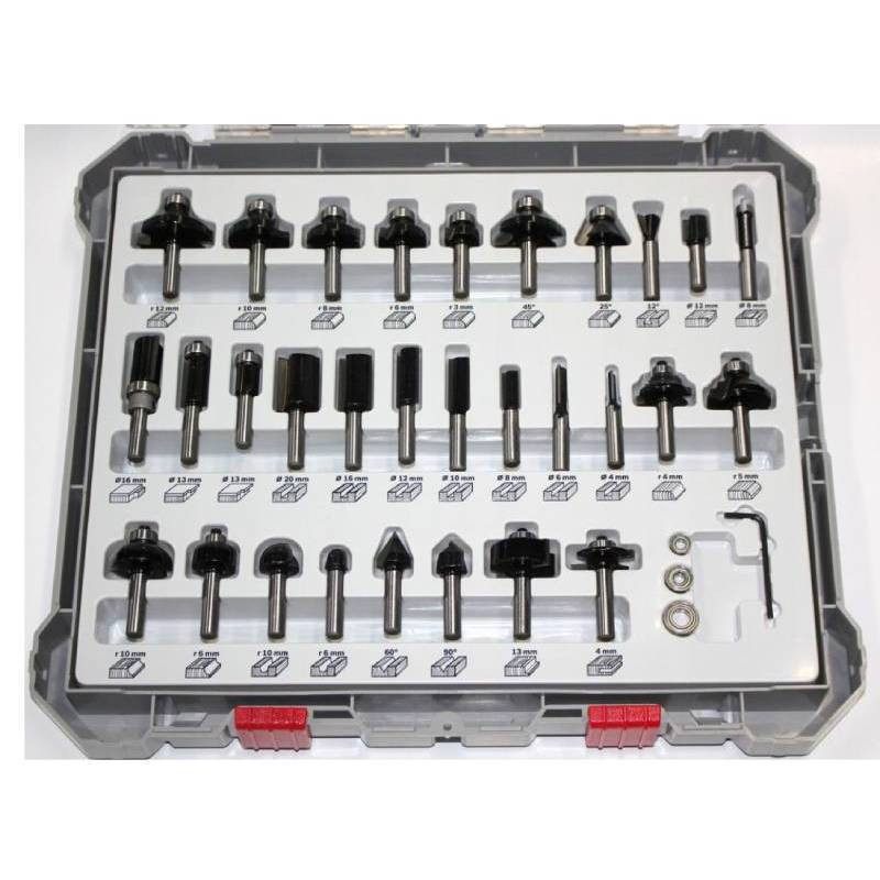 Frēžu komplekts MIXED 30 gab. 6 mm kāts 2607017474 BOSCH