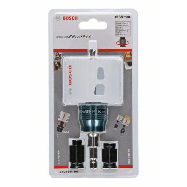 Adapters ar centr.urbi PC HEX 68mm caurumzāģis, STARTER KIT "PROGRESSOR FOR WOOD AND METAL" (5 PCS.), 2608594301 BOSCH