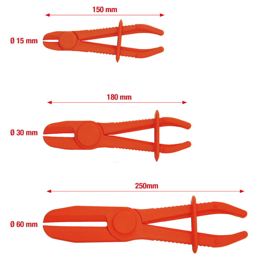 Vamzdžių užspaudimo replių rinkinys 3 vnt. 115.5050 XTOOLS