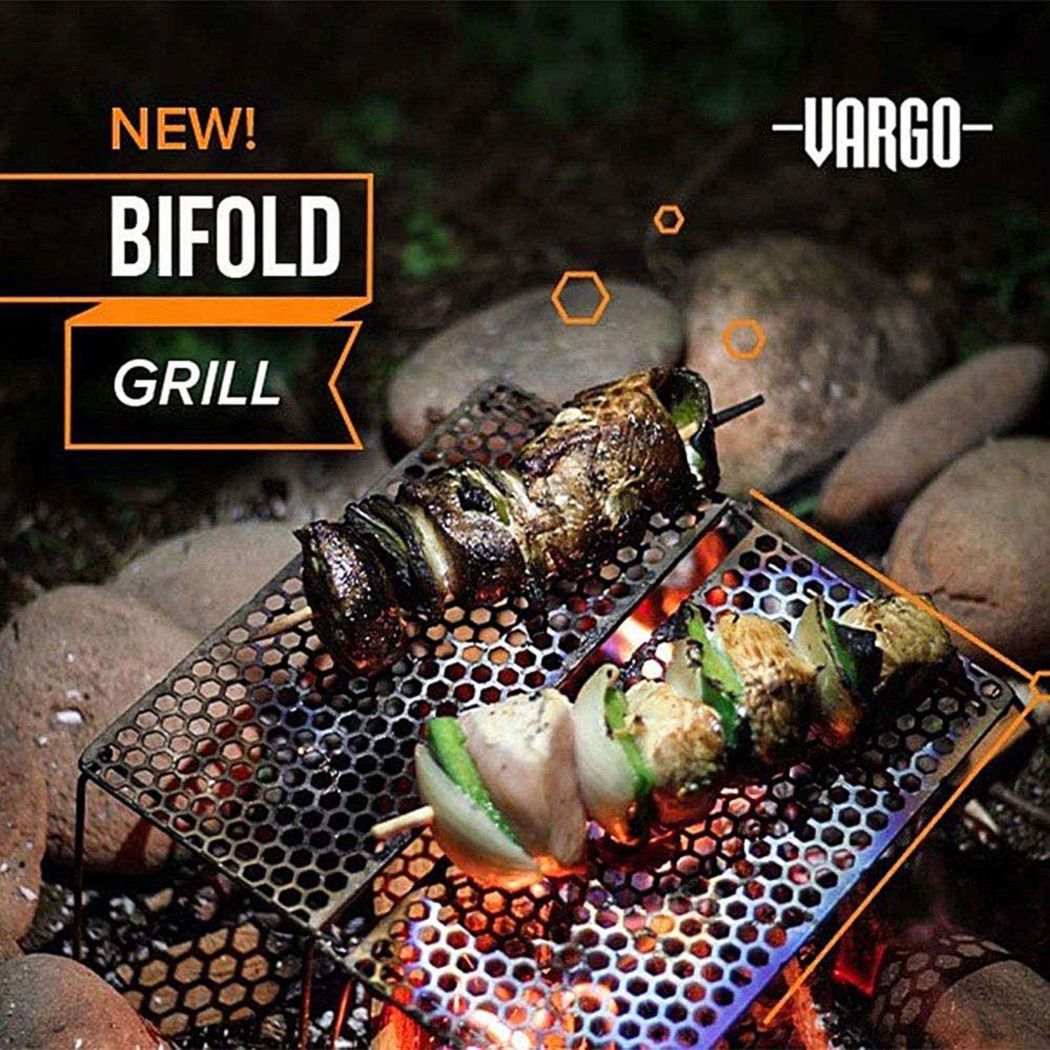 Saliekamais grils 'Biford Grill', titāns, 20,5x20,5 cm, 116 g, R050043, VARGO